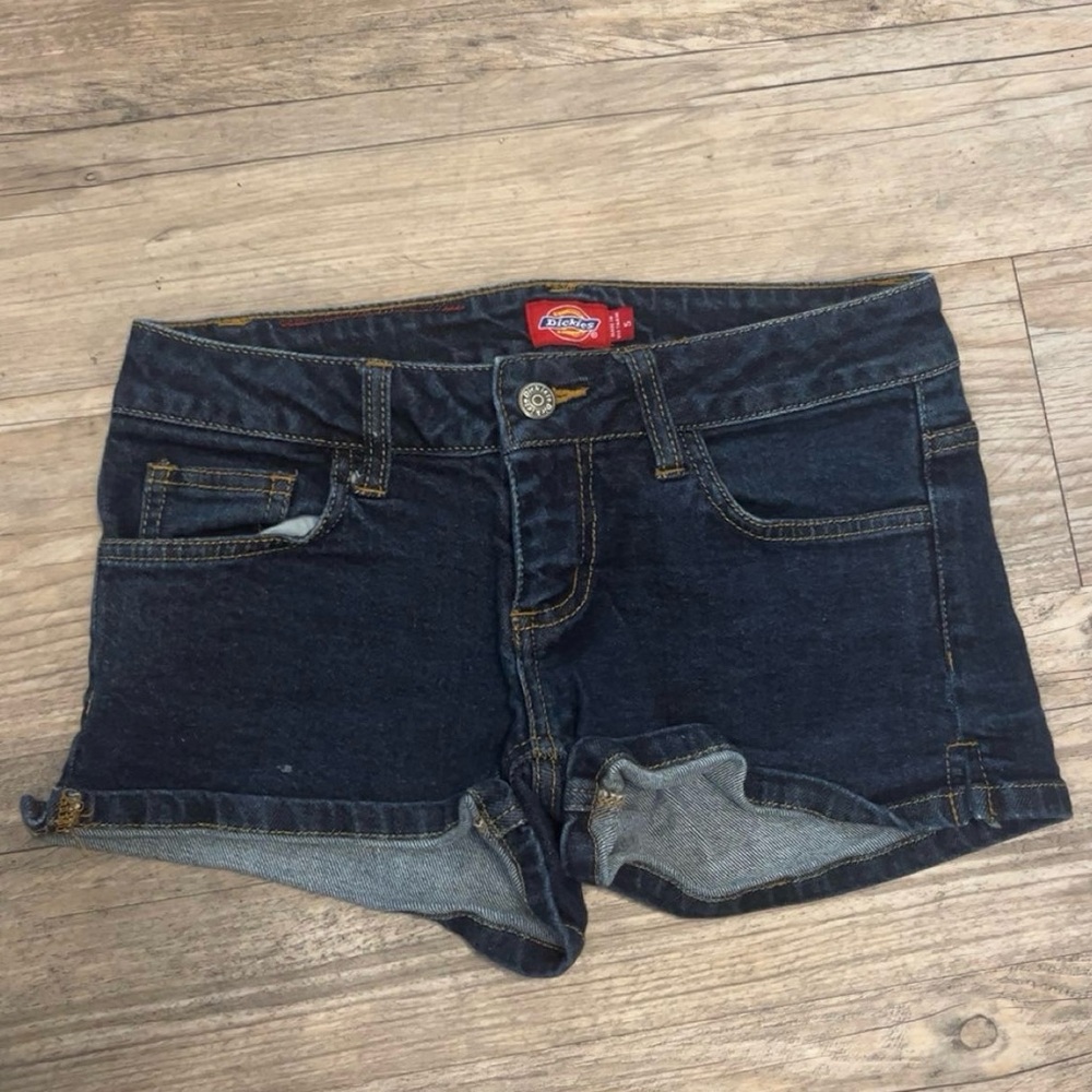 dickies low rise denim shorts